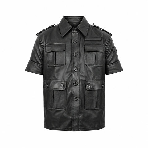 Gladiolus Amicitia Black Leather Jacket
