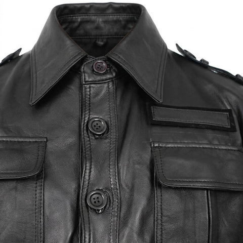 Gladiolus Amicitia Black Leather Jacket