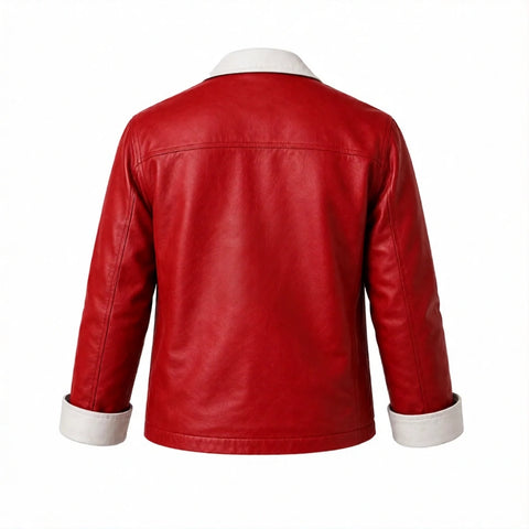 Anime Stark Red Leather Jacket