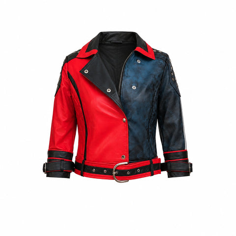 Harley Quinn League Leather Jacket