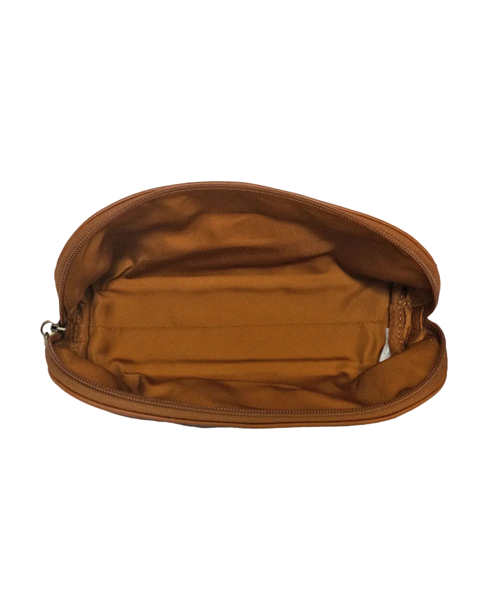 Genuine Leather Anora Vegan Brown Makeup Brush Pouch