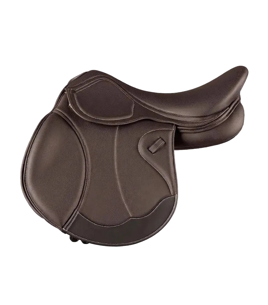 Genuine Leather Bastia Synthetic Dark Brown Jump Saddle