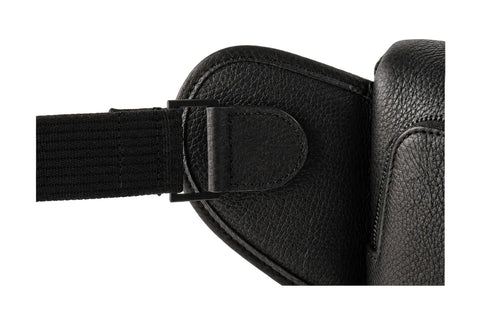 Genuine Leather Long Travel Sling Large Black Camera Bag