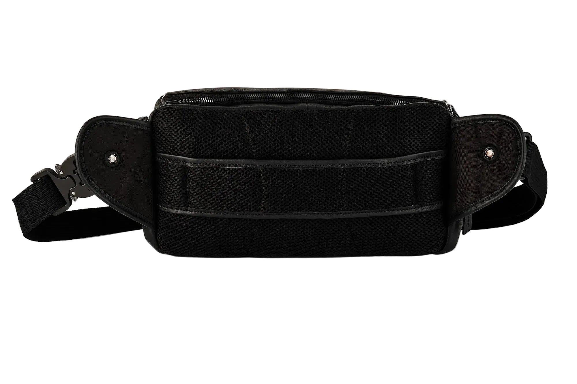Genuine Leather Long Travel Sling Large Black Camera Bag