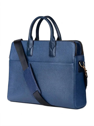 Genuine Leather Wall Street Blue Executive Bag