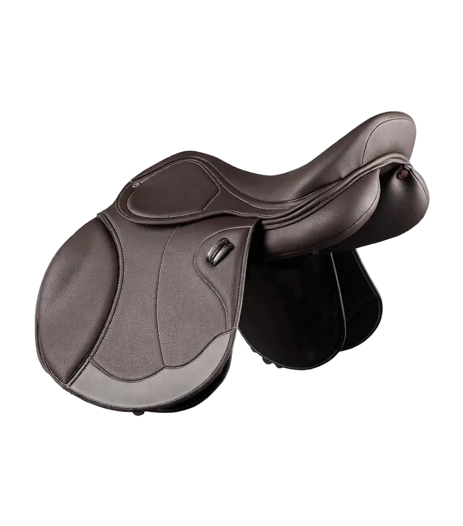 Genuine Leather Bastia Synthetic Dark Brown Jump Saddle
