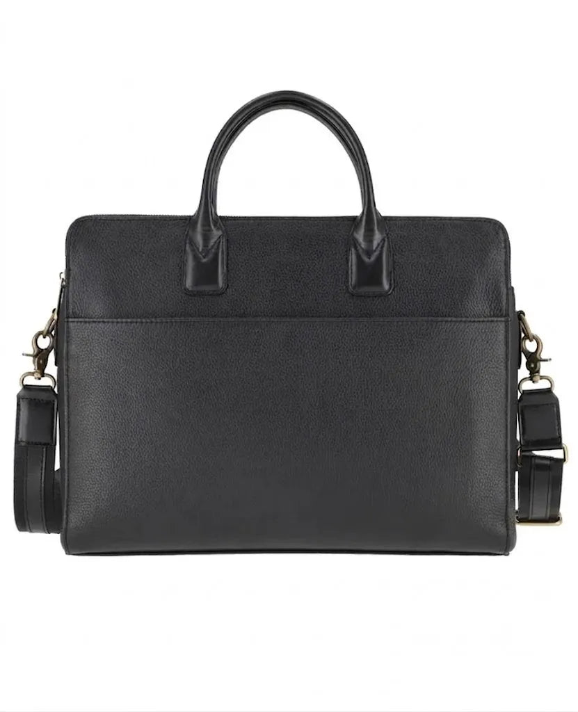 Genuine Leather Wall Street Black Executive Bag