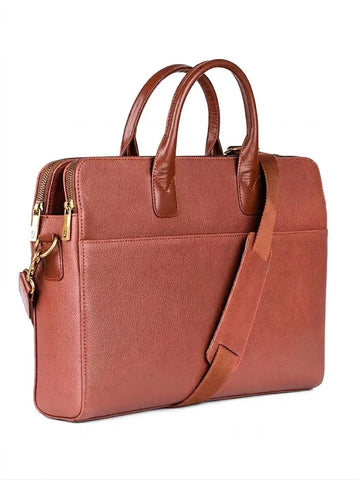 Genuine Leather Wall Street Brown Executive Bag
