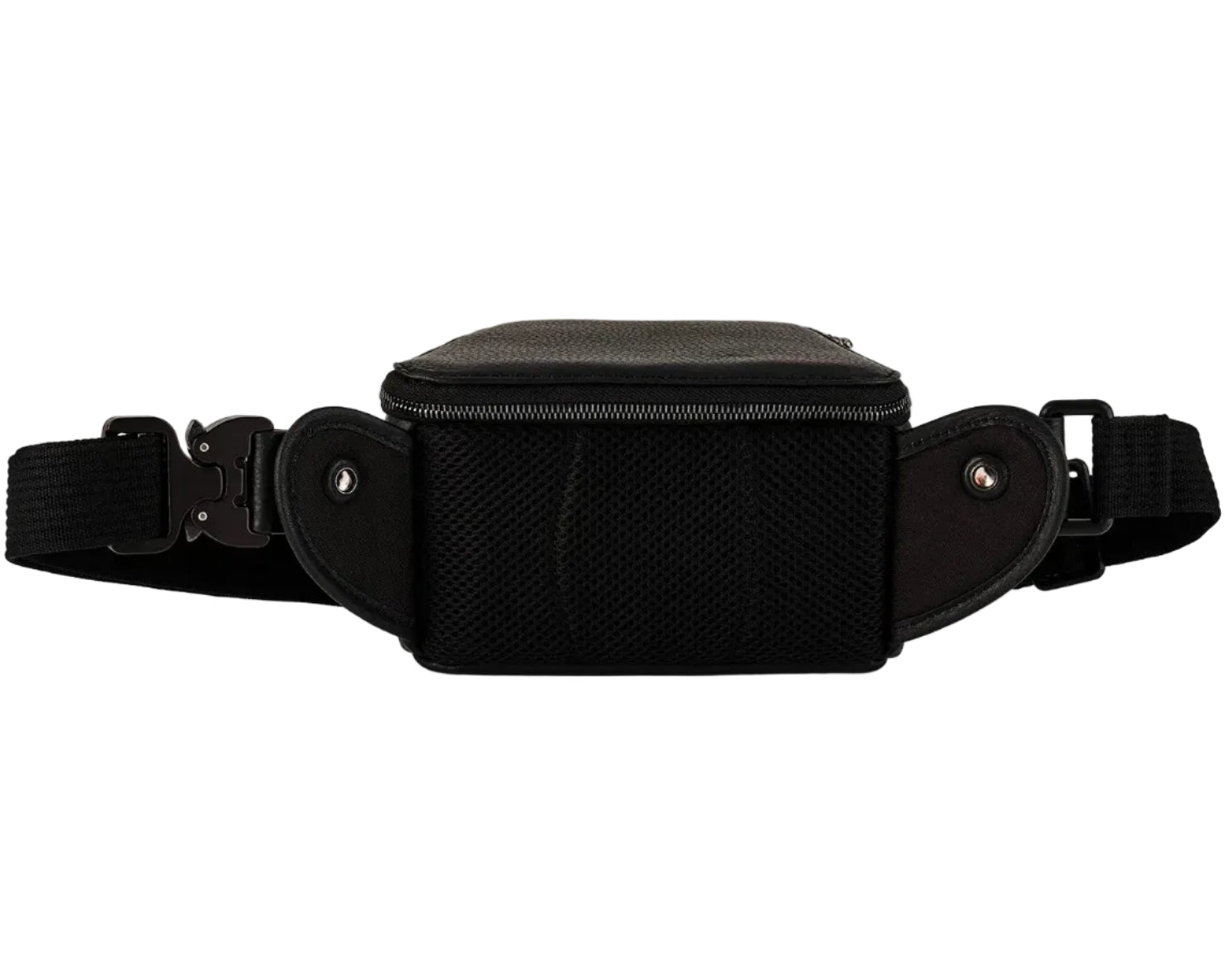 Genuine Leather Long Travel Sling Small Black Camera Bag