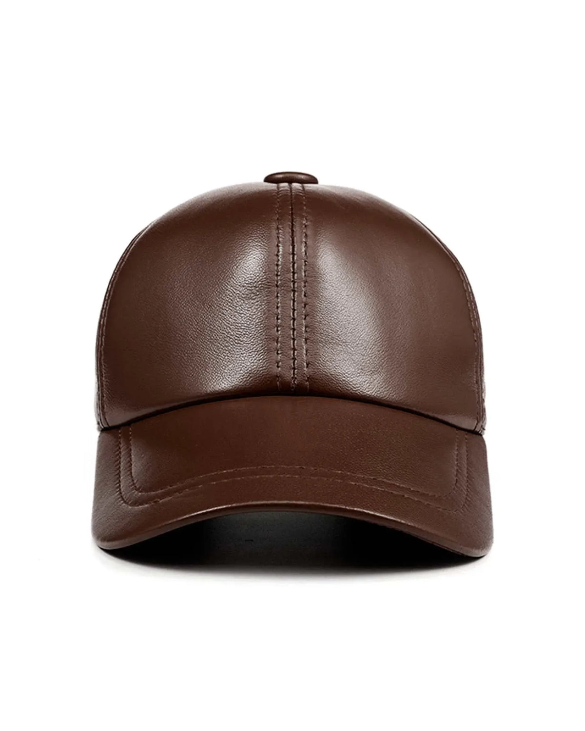 Genuine Sheep Leather Adjustable Baseball Brown Cap