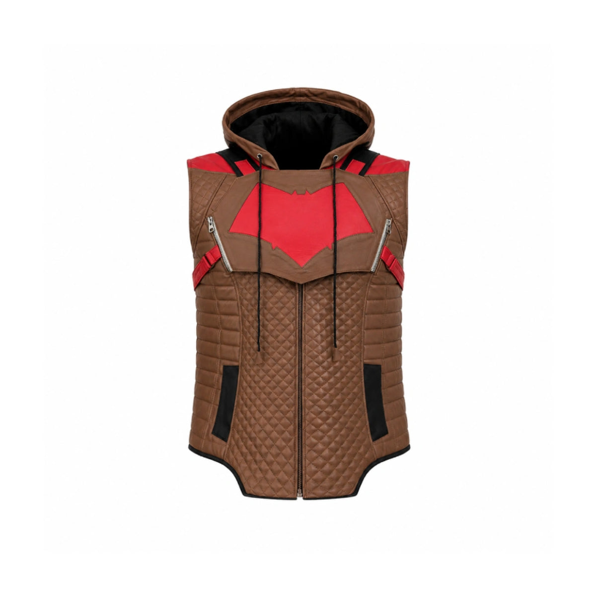 Gotham Knights Brown Hooded Vest
