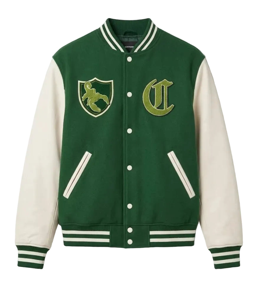 Grand Theft Auto V Franklin Clinton Leather Varsity Jacket