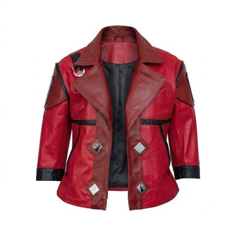 Arcane 4 Violet Red Leather Jacket
