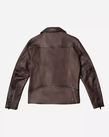 Highstreet Men Brown Leather Jacket