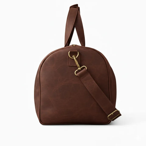 Premium Holdall Dark Brown Leather Duffel Bag