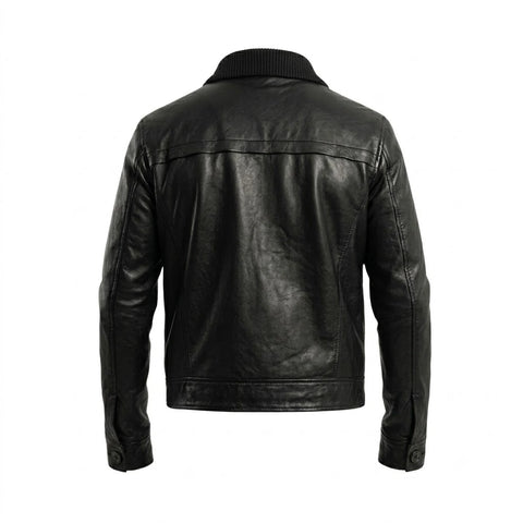 007 First Light James Bond Black Leather Jacket