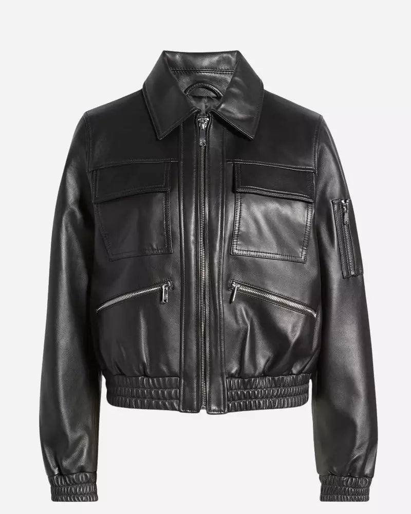 Women Janveny Bomber Motorcycle Jacket