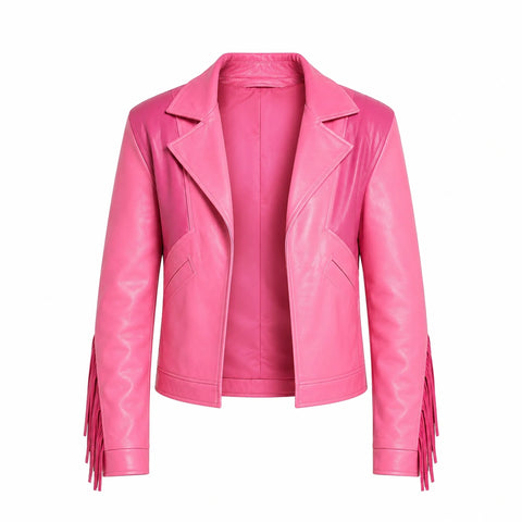 Jason Momoa A Minecraft Pink Leather Jacket