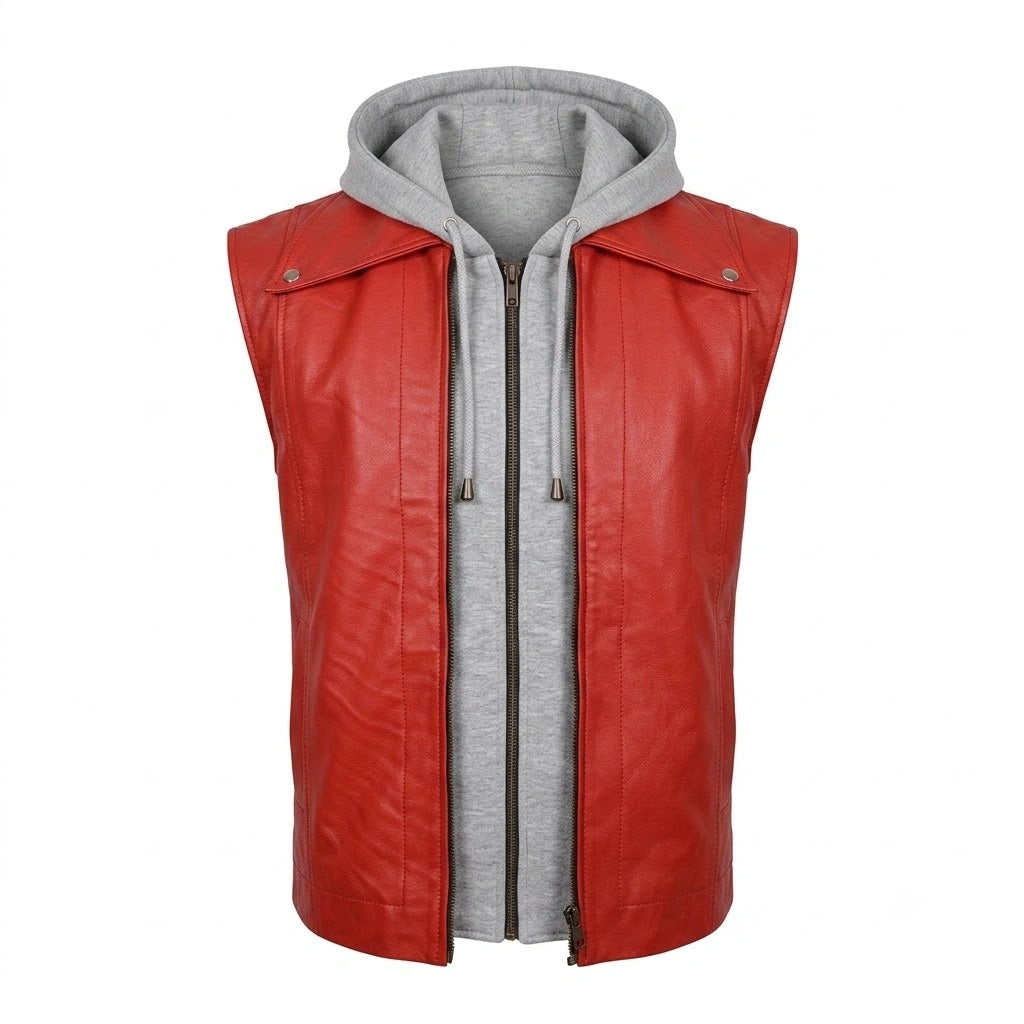 KOF Terry Bogard Hooded Leather Vest