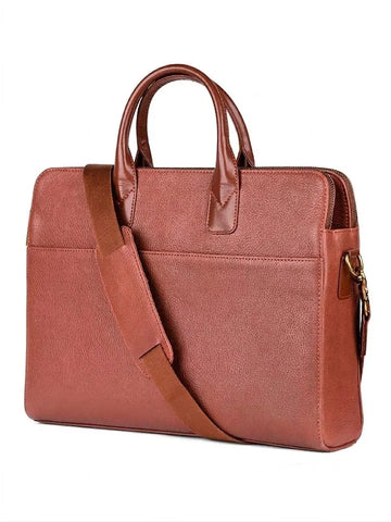 Genuine Leather Wall Street Brown Executive Bag