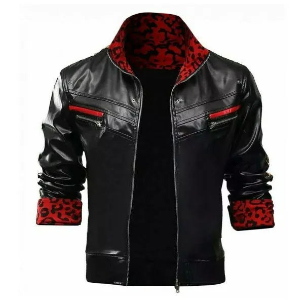 Leslie Kyle Final Fantasy VII Remake Black Leather Jacket