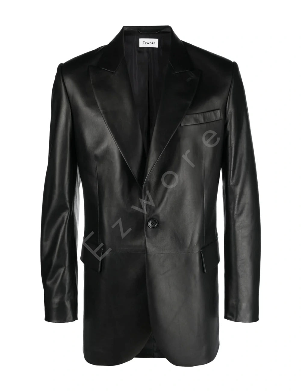 Mens 3 Button Excelled Leather Jacket