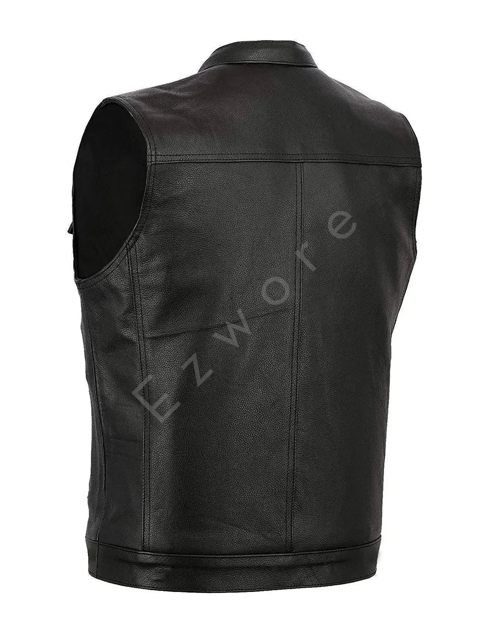 Men Black Revolver Motorcycle Vest