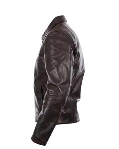 Men Brown Real Leather Jacket