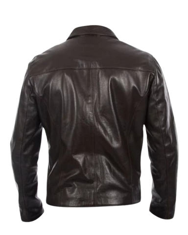 Men Brown Real Leather Jacket