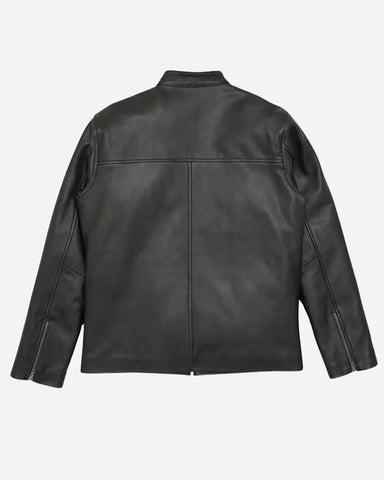 Mens Cafe Racer Black Jacket