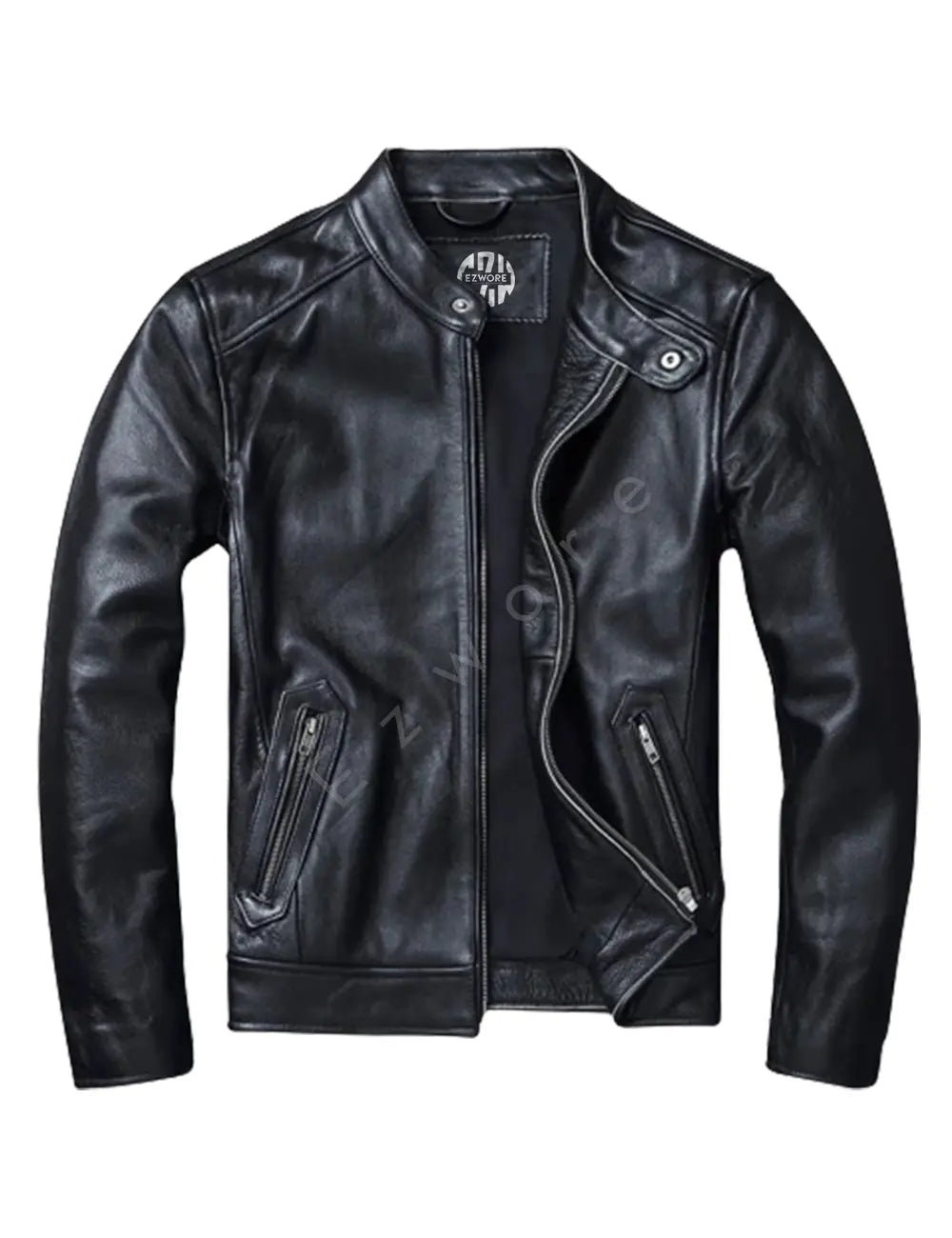 Men Leather Slim Fit Motorcycle Jacket