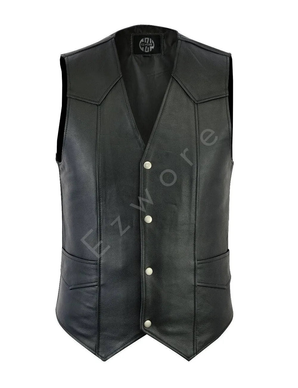 Men Real Leather Waistcoat Vest