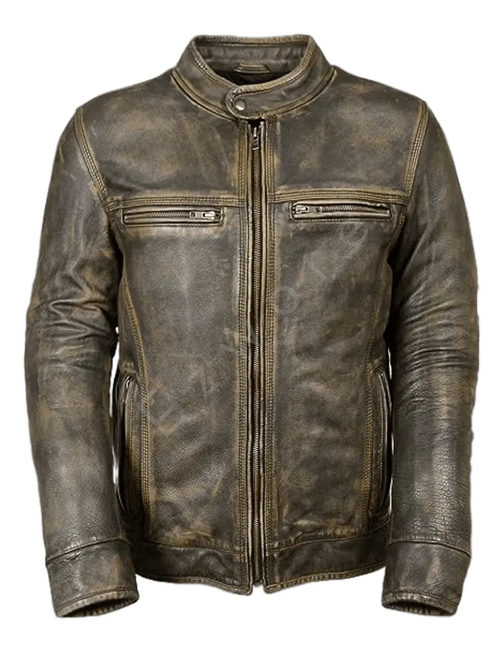 Men Stylish Genuine Biker Leather Jacket