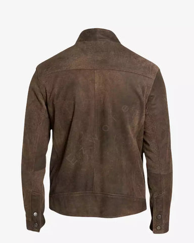 Mens Suede Motorcycle Jacket