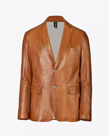 Men Lambskin Leather Blazer