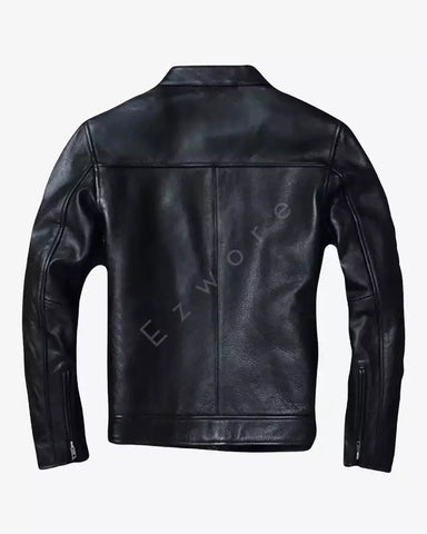 Men Leather Slim Fit Motorcycle Jacket