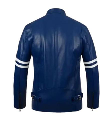 Men’s Rich Blue Leather Jacket
