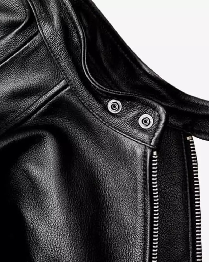 Men Spring Motorcycle Leather Jacket