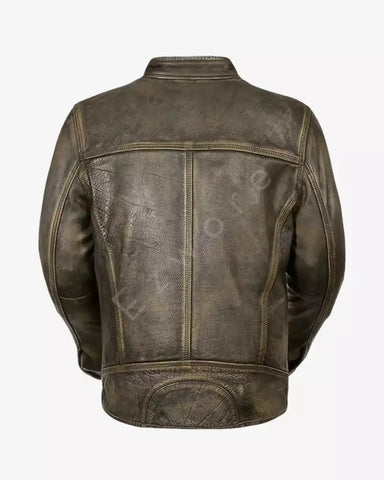 Men Stylish Genuine Biker Leather Jacket