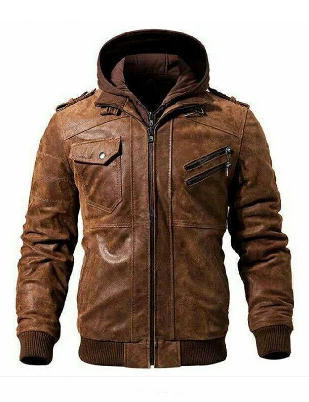 Men’s Brown Hooded Jacket