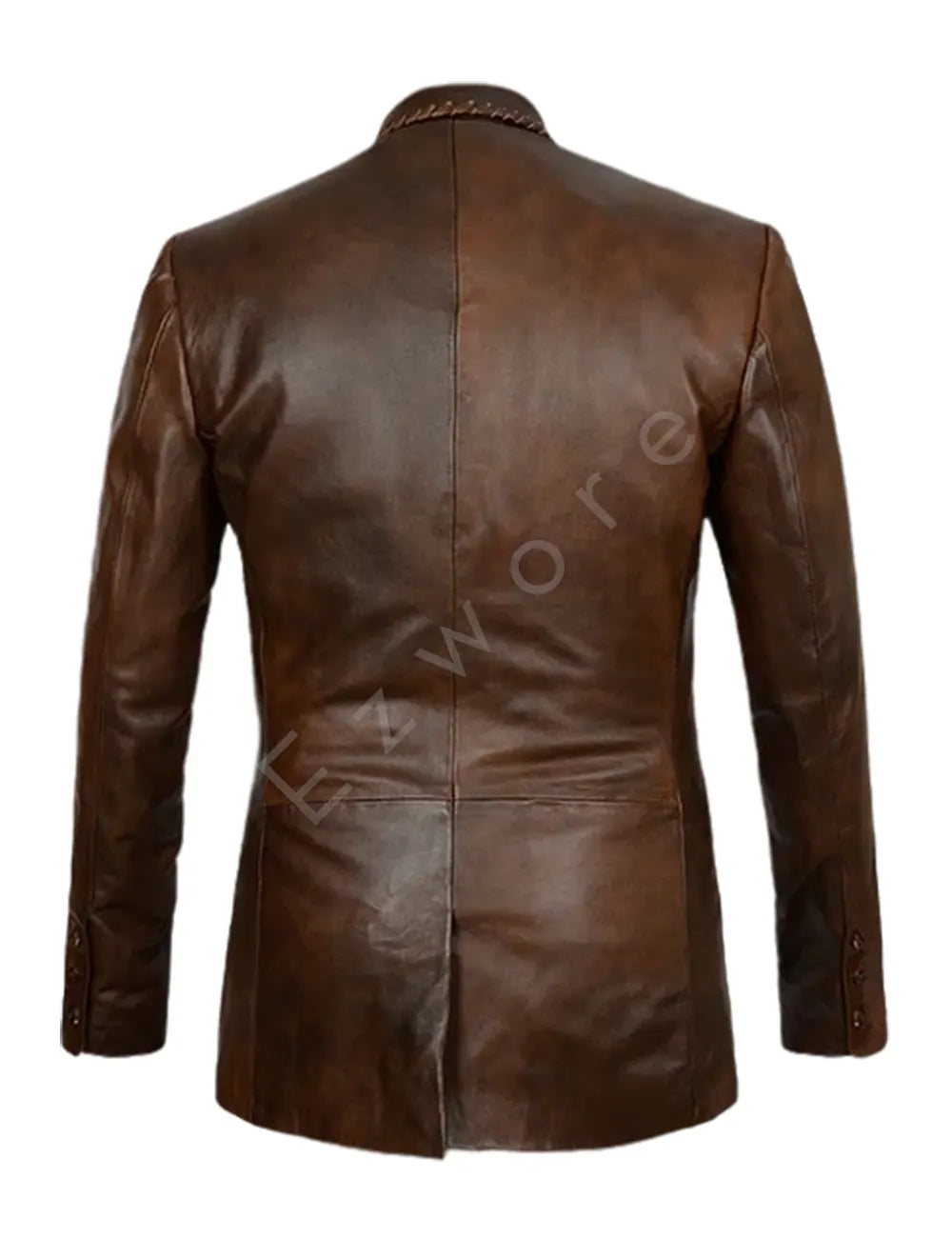 Men Brown Lambskin Leather Blazer