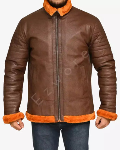 Men's B3 Brown Shearling Jacket