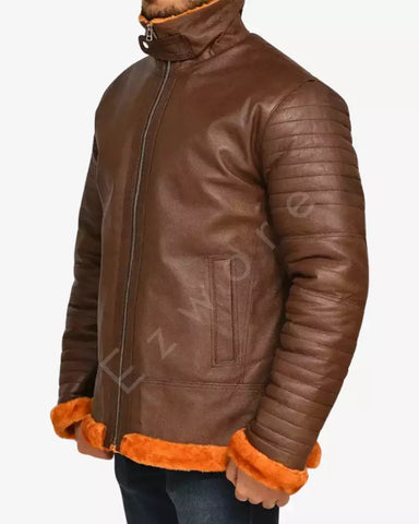 Men's B3 Brown Shearling Jacket