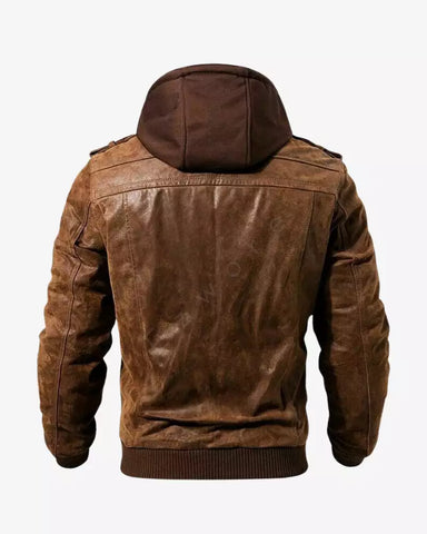 Men’s Brown Hooded Jacket