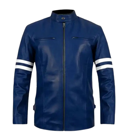 Men’s Rich Blue Leather Jacket