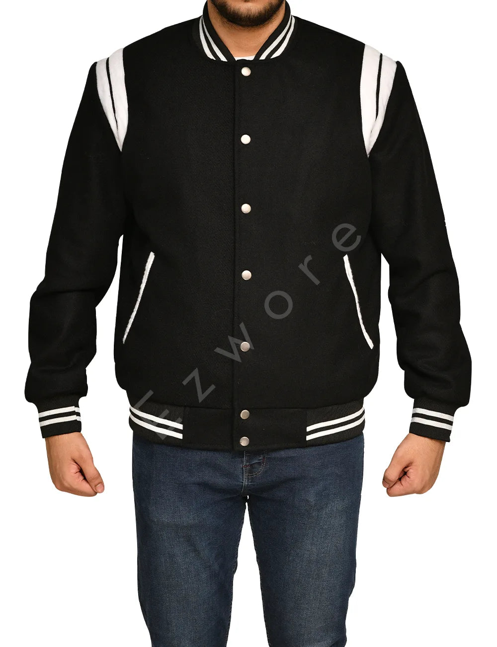 Men's Black Varsity Jacket