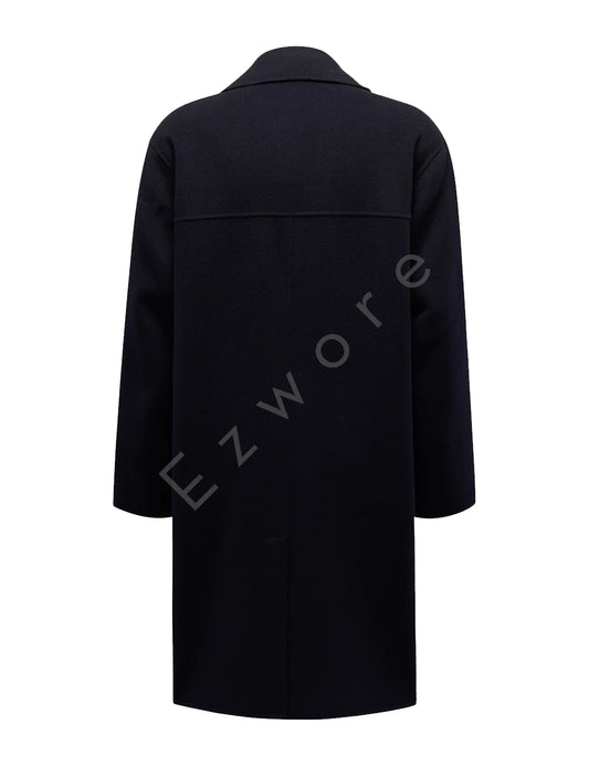 Mens Black Wool Coat