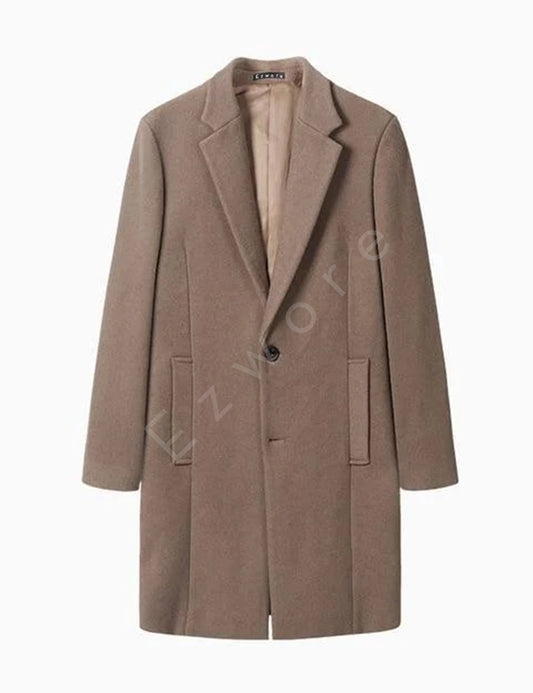 Mens Fashion Casual Trench Overcoat