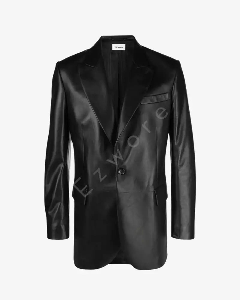 Mens 3 Button Excelled Leather Jacket