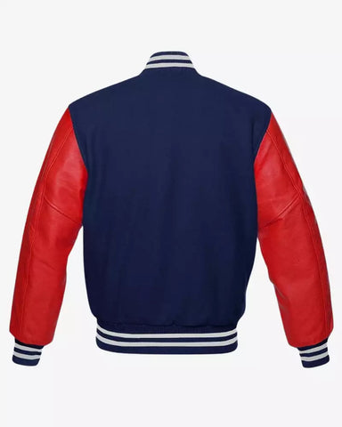 Mens Baseball Red and Blue Varsity Jacket